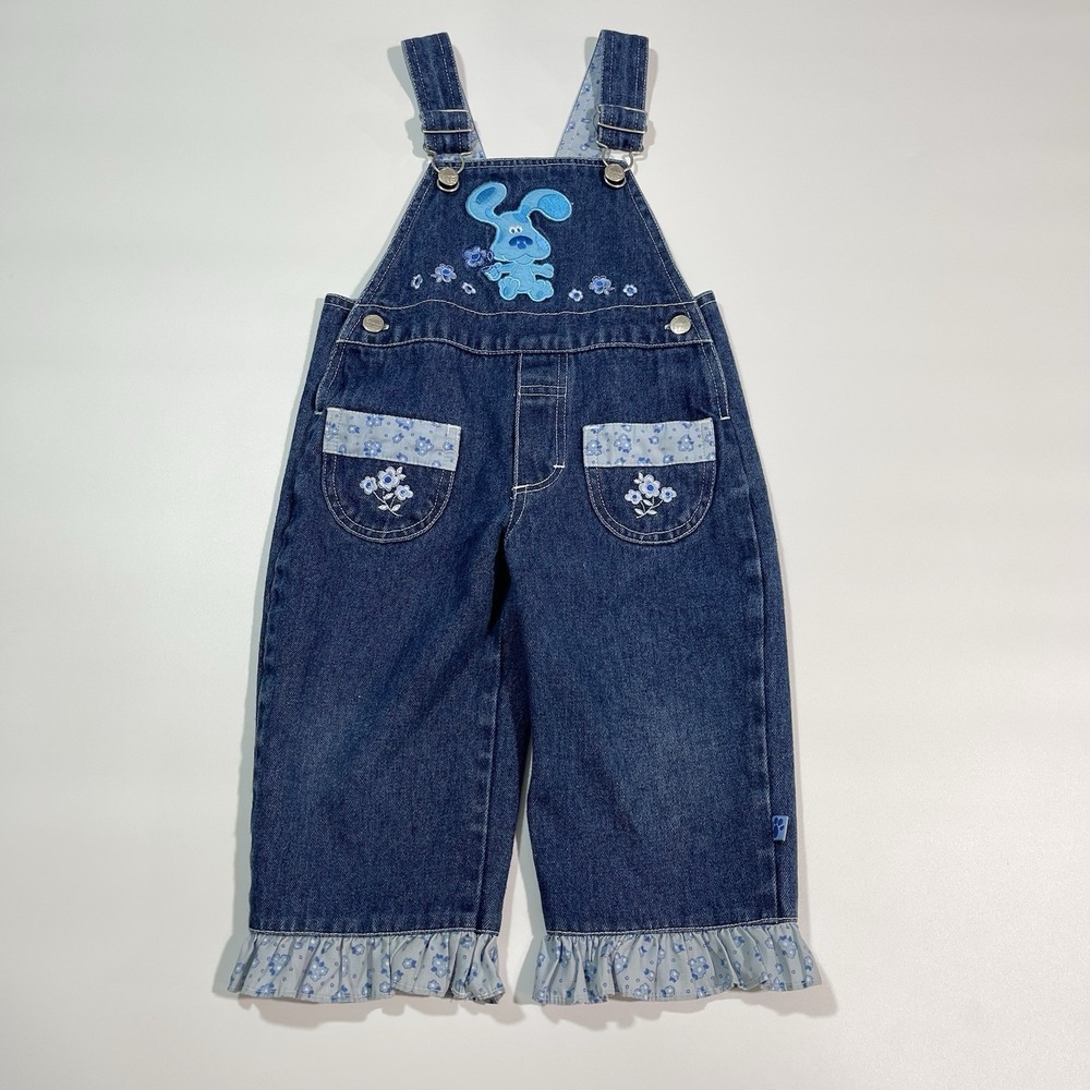 Vintage Blues‎ Clues Embroidered Denim Overalls Size 2T